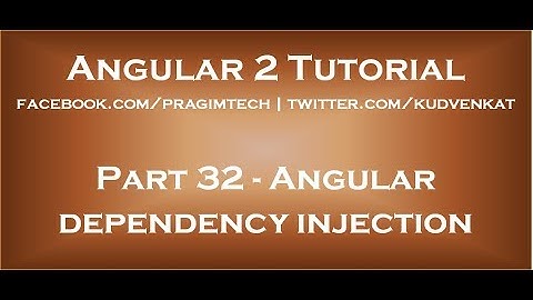 Angular dependency injection