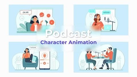 Flat Character Motion Graphic Animation | After Effects Templates | Pod Cast Explainer Scene Pack
