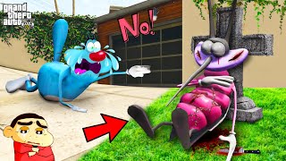 Jhaplu Cockroach Died But Who Killed? Oggy Finds Killer With Shinchan In GTA 5! screenshot 3