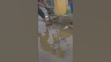 Cleaning bad plastic Unclog by Culvert pipe #shorts #cleaning #unclog #plastic