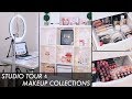 My STUDIO TOUR (Camera, Lighting, Set Up) & Makeup Collections 2018 | Indo