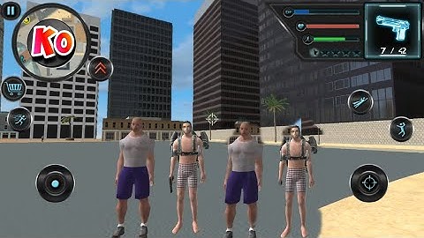 Jetpack Hero Miami Crime - New Update - by Naxeex Robots IOS/Android GamePlay #4