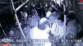 Usuario de transporte público en Edomex enfrenta a asaltantes y se desata balacera