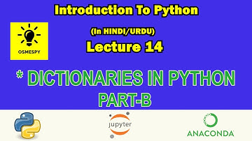 Introduction to Python in Urdu-Hindi | Dictionaries in Python-B| Lec-14