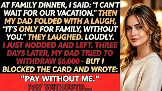 At Family Dinner, I Said: “I Can't Wait For Our Vacation.” Then Dad Mocked Me “It's Only for Family”