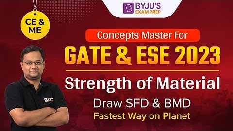 GATE & ESE 2023 EXAM | CE/ME | Strength of Materials (SOM) (in Hindi) | Fastest way to Draw SFD BMD