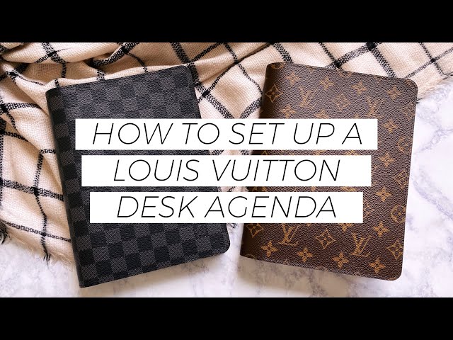 ⚡️New video⚡️ My New Awesome Louis Vuitton A5 Desk Agenda Planner in LV  Monogram Eclipse Outfitted with Cloth & Paper! Giveaway!! Link…