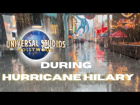 Universal Studios in a Hurricane?🌪️ | Hurricane Hilary | What Rides & Food Open | The Daphne Show