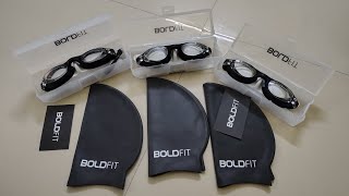 Boldfit Swimming Goggles & Silicone Swim Cap Set | Unboxing, Review & First Look