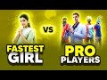 Overpower Girl 😳 Vs Pro Players || Free Fire Fastest Girl Gamer - Garena Free Fire