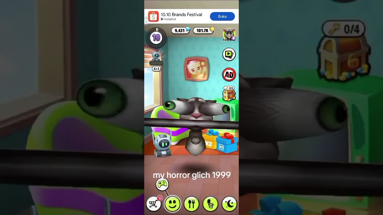  NIGHTMARE WARNING ORIGINAL My Talking Tom Horror Glitch 1999 Avi