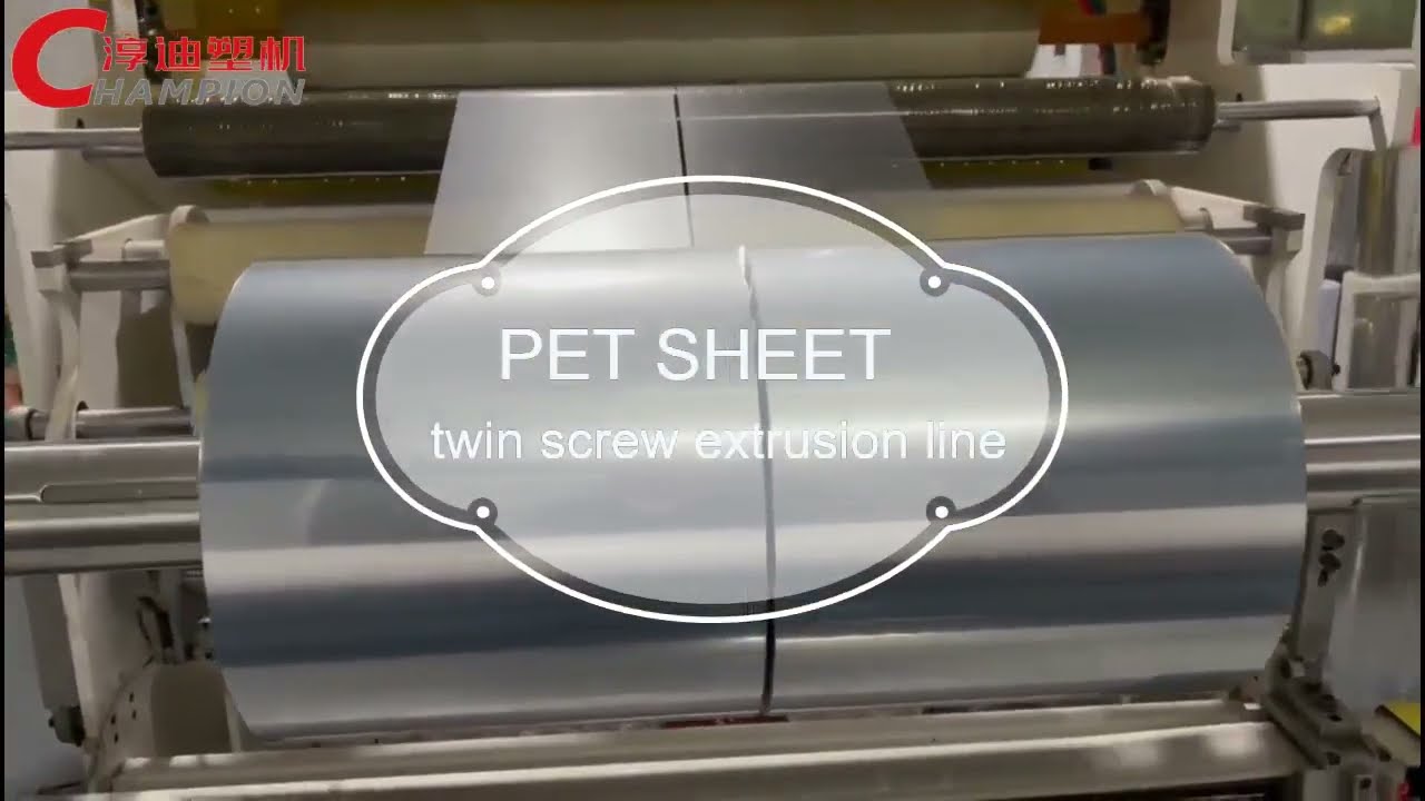 PET sheet twin screw extrusion machine with auto winder