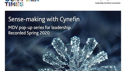 Virtual Learning Session 1 - Sense-making with Cynefin