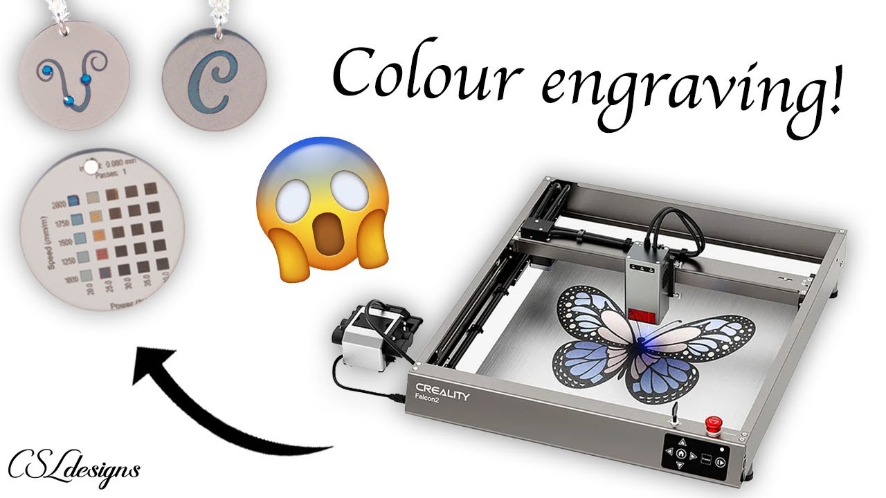 Colour engraving with the Creality Falcon2 22w Laser Engraver and Cutter!  😱 