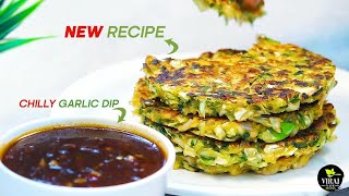 पत्तागोभी की बिलकुल नयी रेसिपी और साथ में चिली गार्लिक डीप | Cabbage Rosti with Chilly Garlic Dip screenshot 2