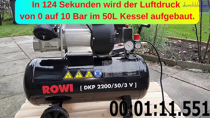 Mein neuer Kompressor von ROWI - DKP 2200|50|4V - YouTube