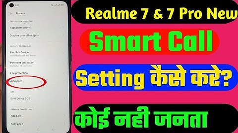 Realme 7 & 7 Pro Smart Calls Setting//Realme 7 & 7 Pro Smart calling settings kaise kare
