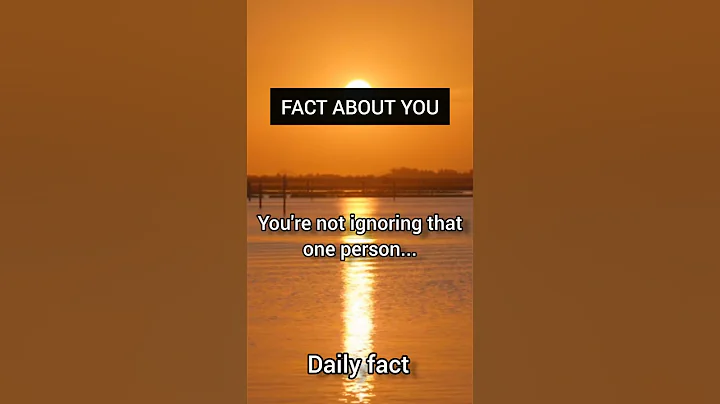 You're not ignoring that one person.. #facts #psychologyfact #amazingfacts