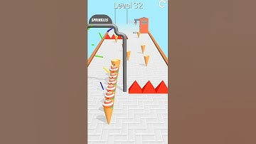 Funny Game! Ice-cream Stack Run🍦Level-32 #icecreamrun #shorts