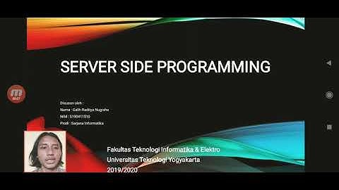 Penjelasan sederhana Pemrograman Web tentang Server Side Programming