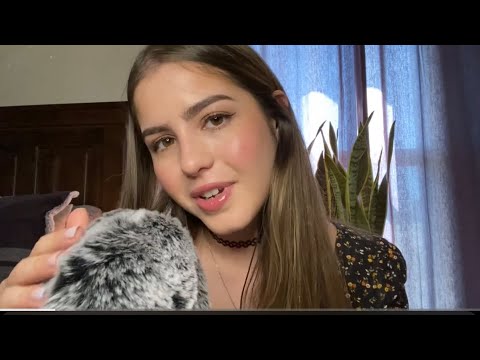 ASMR - Inaudible Whispering w/ Layered Mouth Sounds & Mic Brushing ♡