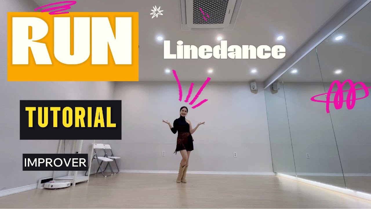 Run Line Dance #TUTORIAL #linedance #Improver