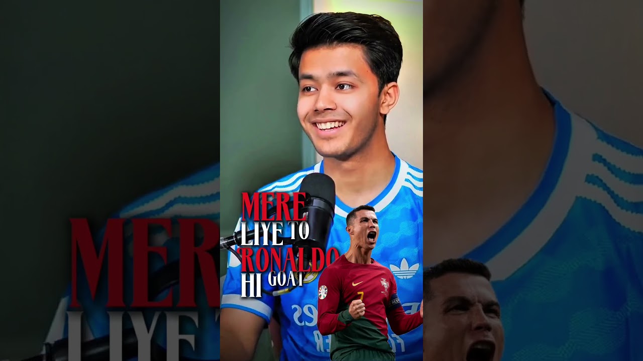 "Messi vs Ronaldo Debate on Ayush bhandari" 😳🐐 #podcastclips #ytshorts #interview