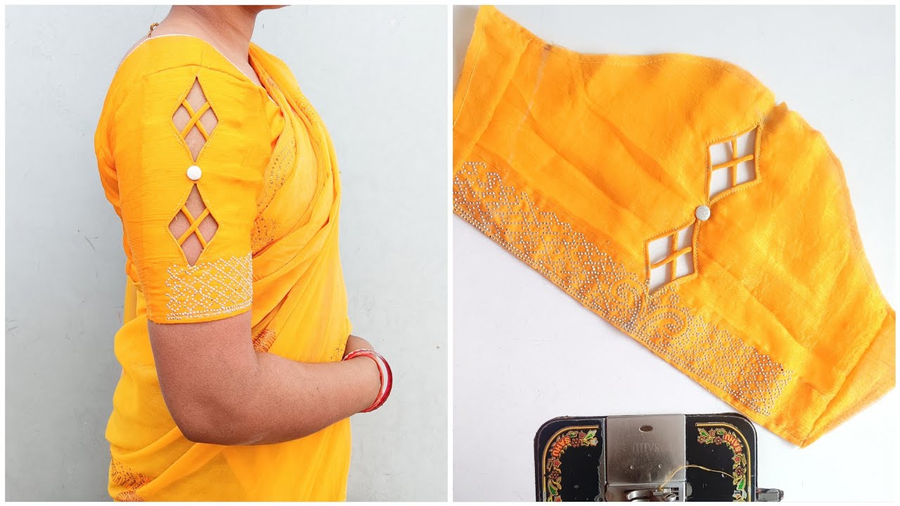 blouse sleeve designs| बर्फी कट बाजू डिजाइन| baju ka design cutting & stitching