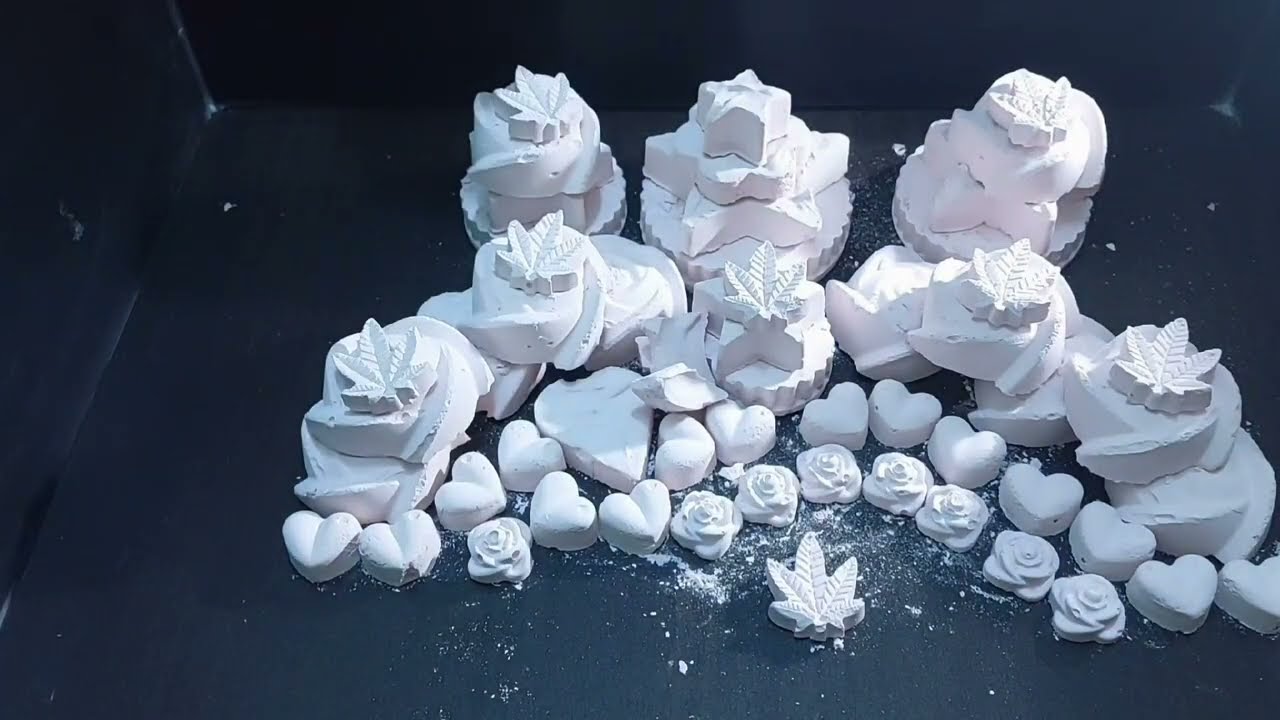 Pink crushing and sifting- experimenting with light placement 