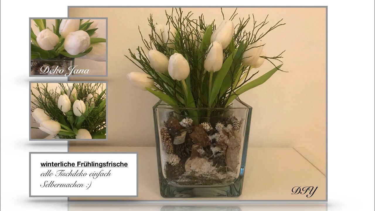 DIY: frühlingshafte Dekoidee, Winter und Frühling im zauberhaftem Look ❄️🌷, (How to) / Deko Jana