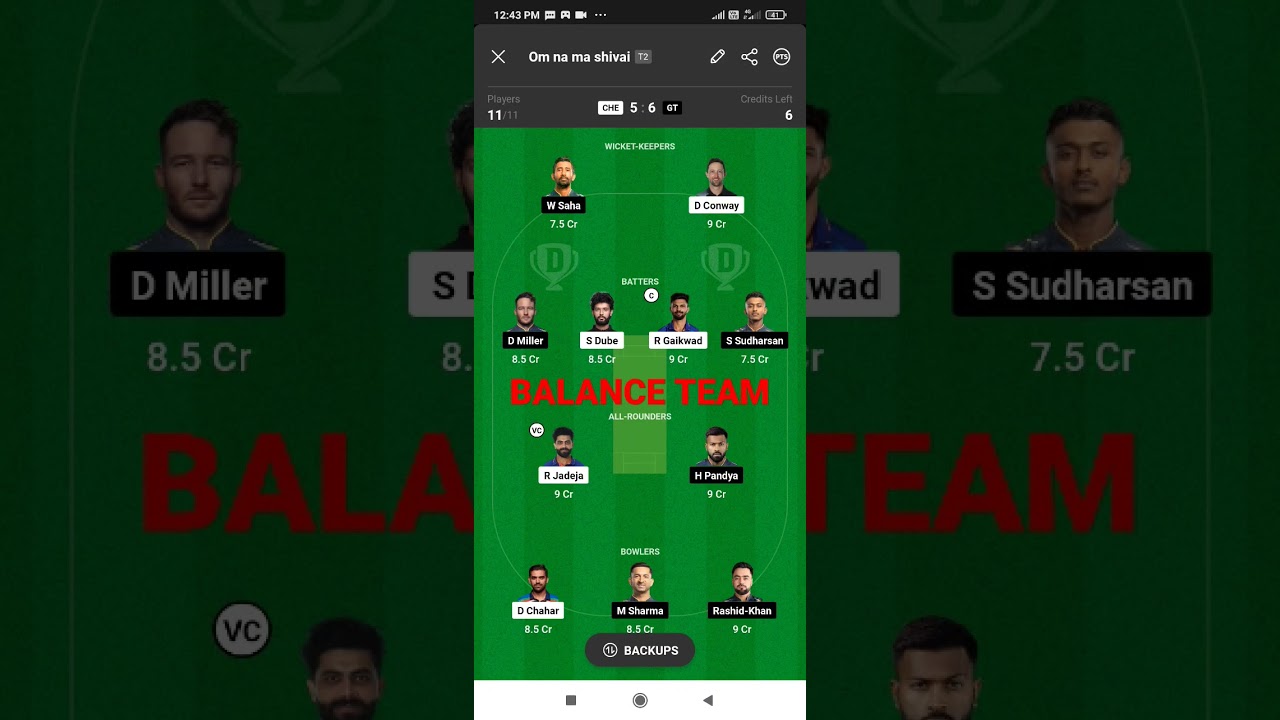 CSK VS GT FINAL MATCH TODAY | CSK VS GT DREAM 11 PREDICTION | 