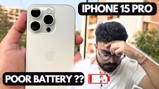 Poor Battery Life😥iPHONE 15 PRO - IOS 17.3 Battery Test ?