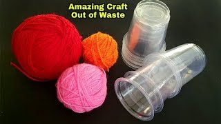 Best Reuse Of Disposable Cups and Wool | New Way Of Reusing Waste