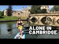 Alone on the river Cam - Paddle-boarding through Cambridge