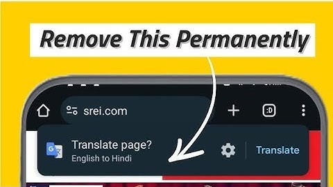 How to Remove Translate popup from Chrome