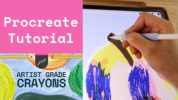 Procreate Artist Crayon Brush Set Illustration Tutorial