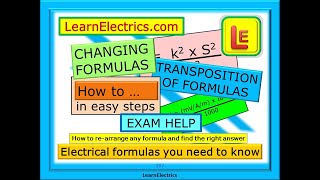 electrical formulas you need to know – how to re-arrange and transpose a formula – key exam help