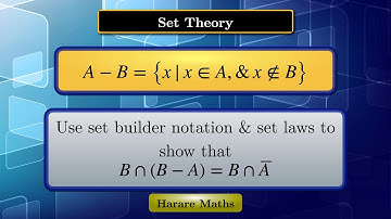 Set Theory | Set builder notation