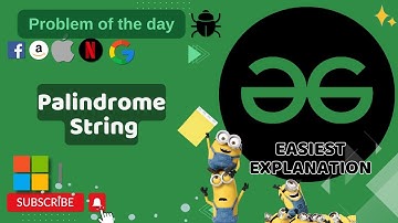 Palindrome String | POTD | GFG Problem of the Day | C++ | Java | Python