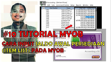 #10 Tutorial MYOB - Cara Input Data Saldo Awal Persediaan