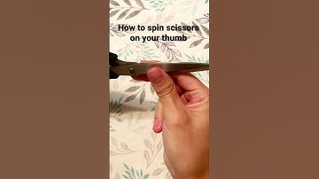 How to spin scissors on your thumb!?!?!🤯🤯 #shorts #scissors #tricks