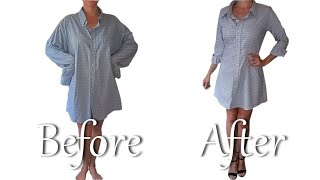 How to Turn a Thrifted Men's Shirt into a Dress