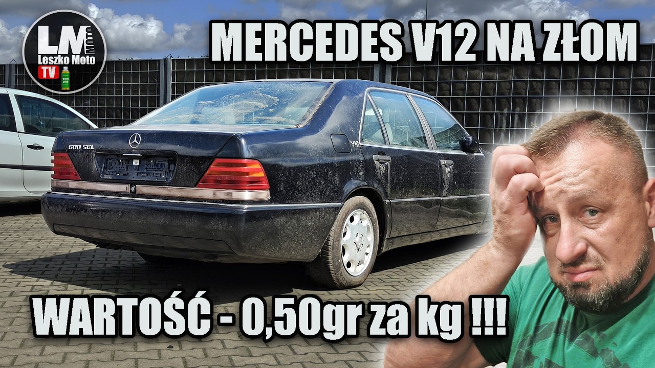 MERCEDES S600 W140 V12 ODDANY NA ZŁOM !! KIEDYŚ WARTY MILIONY TERAZ  50gr za KG !!