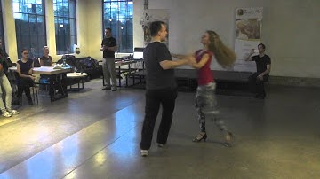 Honza Valášek a Káťa Gottfriedová - ZOUK demo after class at La Primavera Plzeň