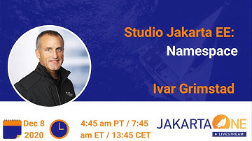 Studio Jakarta EE: Namespace | JakartaOne Livestream 2020