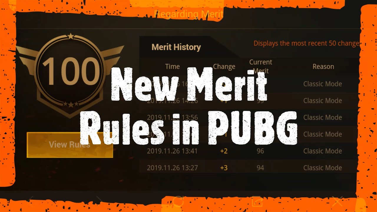 What is Merit in PUBG ?? New Rules in Merit after Update || PUBG 