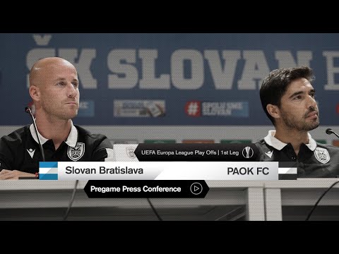 Pregame: Η συνέντευξη Τύπου του SK Slovan Bratislava-ΠΑΟΚ  - PAOK TV