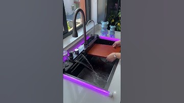 Bồn rửa chén sang trọng, thông minh, tiện lợi quá #giadung #dotienich #giadungthongminh