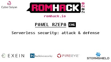 #RomHack2020 - Pawel Rzepa - Serverless security: attack & defense