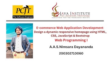 Web project Task 06 | 1st year | Semester 01 | Java Institute | E-commerce Web Application